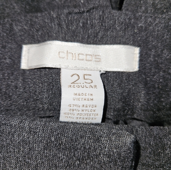 NWOT Chicos charcoal gray trousers pants Womens Large - Picture 2 of 5
